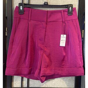 EXPRESS Size 0 Women's Fuschia Shortie Super High Rise Shorts NWT